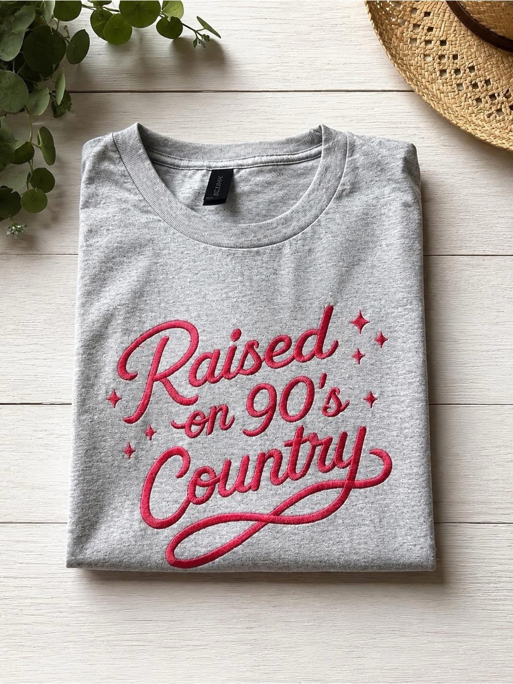 Women’s Country Music Themed Embroidered T-Shirt